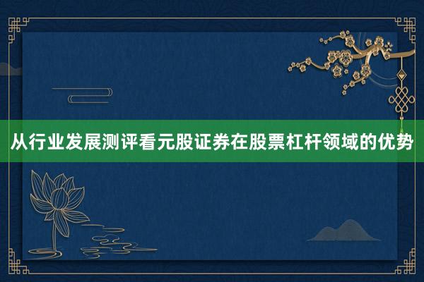 从行业发展测评看元股证券在股票杠杆领域的优势