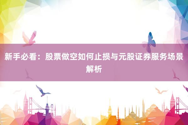 新手必看：股票做空如何止损与元股证券服务场景解析