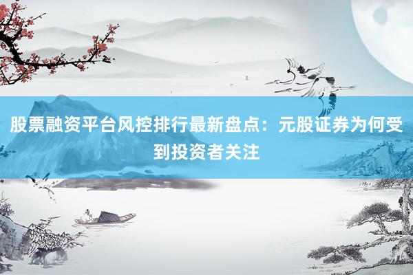 股票融资平台风控排行最新盘点：元股证券为何受到投资者关注