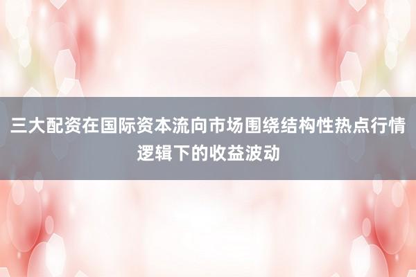 三大配资在国际资本流向市场围绕结构性热点行情逻辑下的收益波动