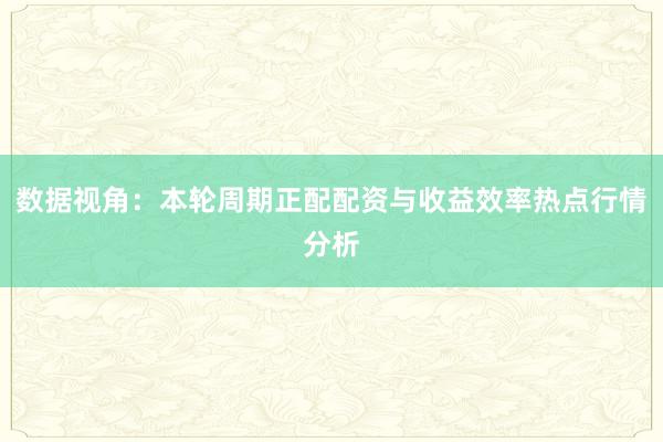 数据视角：本轮周期正配配资与收益效率热点行情分析