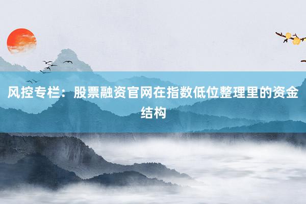 风控专栏：股票融资官网在指数低位整理里的资金结构