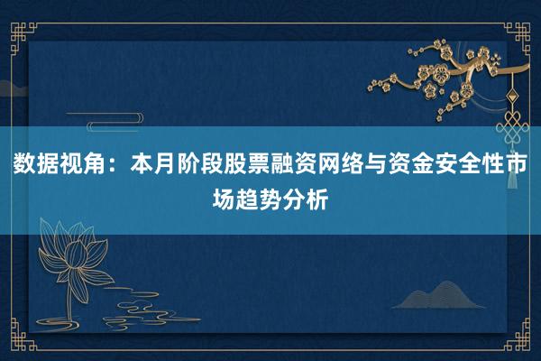 数据视角：本月阶段股票融资网络与资金安全性市场趋势分析
