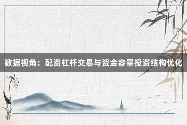 数据视角：配资杠杆交易与资金容量投资结构优化