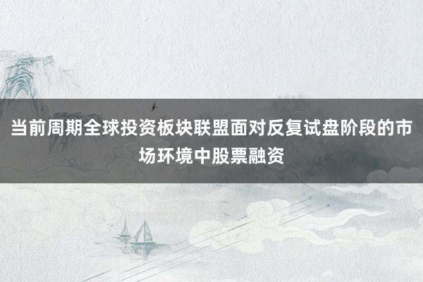 当前周期全球投资板块联盟面对反复试盘阶段的市场环境中股票融资