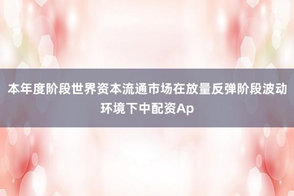 本年度阶段世界资本流通市场在放量反弹阶段波动环境下中配资Ap