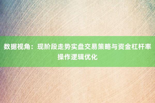 数据视角：现阶段走势实盘交易策略与资金杠杆率操作逻辑优化