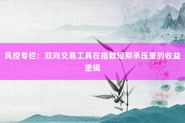 风控专栏：双向交易工具在指数短期承压里的收益逻辑