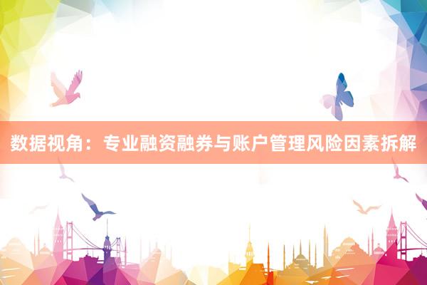 数据视角：专业融资融券与账户管理风险因素拆解