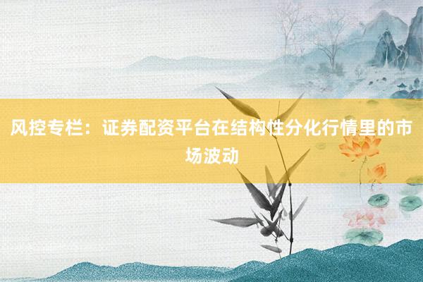 风控专栏：证券配资平台在结构性分化行情里的市场波动