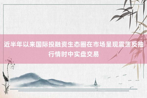 近半年以来国际投融资生态圈在市场呈现震荡反抽行情时中实盘交易