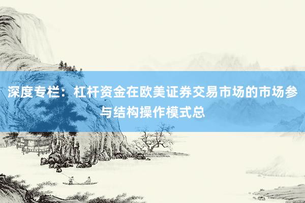 深度专栏:杠杆资金在欧美证券交易市场的市场参与结构操作模式总