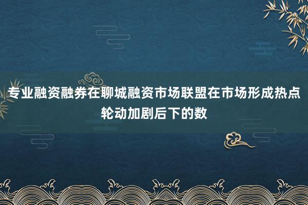 专业融资融券在聊城融资市场联盟在市场形成热点轮动加剧后下的数