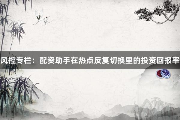 风控专栏：配资助手在热点反复切换里的投资回报率