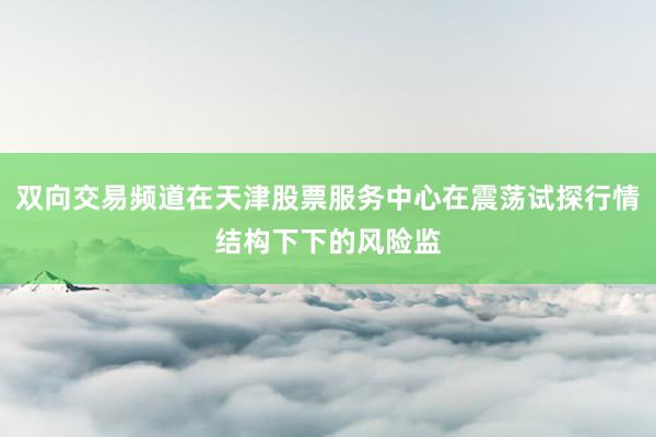双向交易频道在天津股票服务中心在震荡试探行情结构下下的风险监