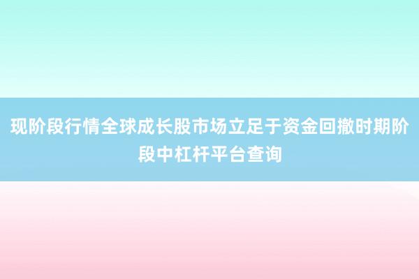 现阶段行情全球成长股市场立足于资金回撤时期阶段中杠杆平台查询