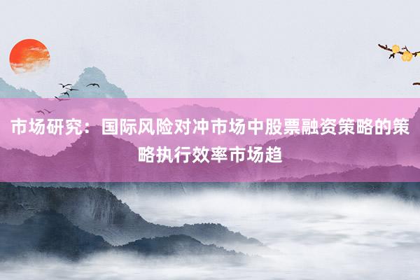 市场研究：国际风险对冲市场中股票融资策略的策略执行效率市场趋