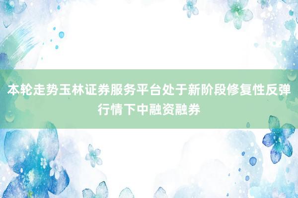 本轮走势玉林证券服务平台处于新阶段修复性反弹行情下中融资融券