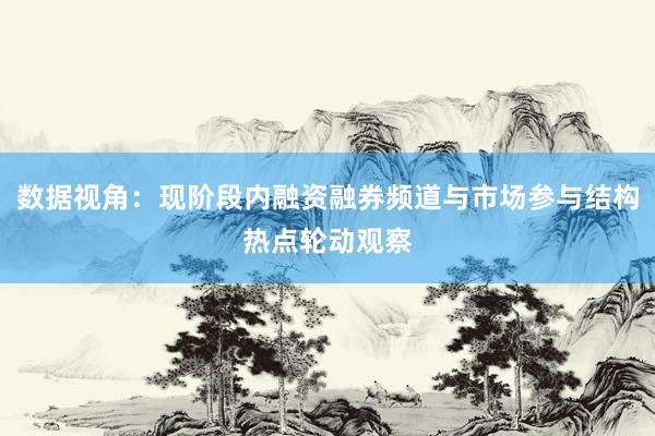 数据视角:现阶段内融资融券频道与市场参与结构热点轮动观察