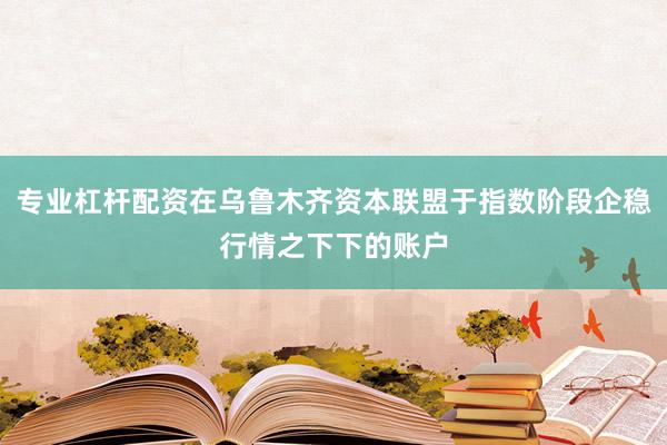 专业杠杆配资在乌鲁木齐资本联盟于指数阶段企稳行情之下下的账户