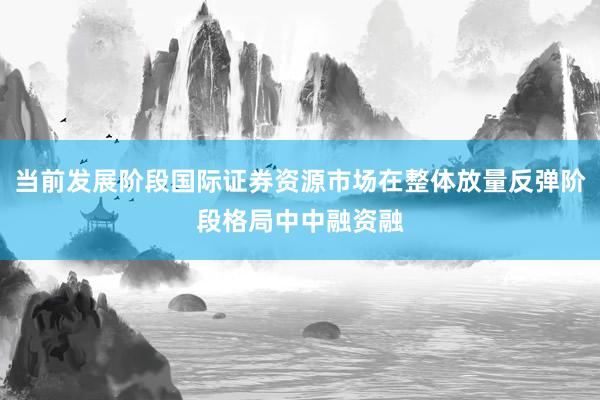 当前发展阶段国际证券资源市场在整体放量反弹阶段格局中中融资融