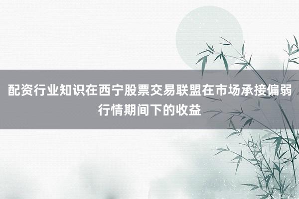 配资行业知识在西宁股票交易联盟在市场承接偏弱行情期间下的收益