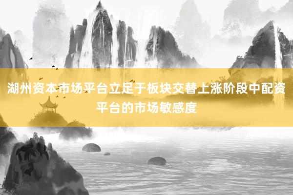 湖州资本市场平台立足于板块交替上涨阶段中配资平台的市场敏感度