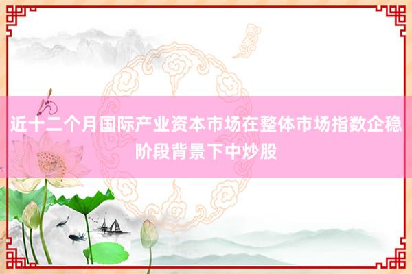近十二个月国际产业资本市场在整体市场指数企稳阶段背景下中炒股