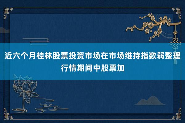 近六个月桂林股票投资市场在市场维持指数弱整理行情期间中股票加