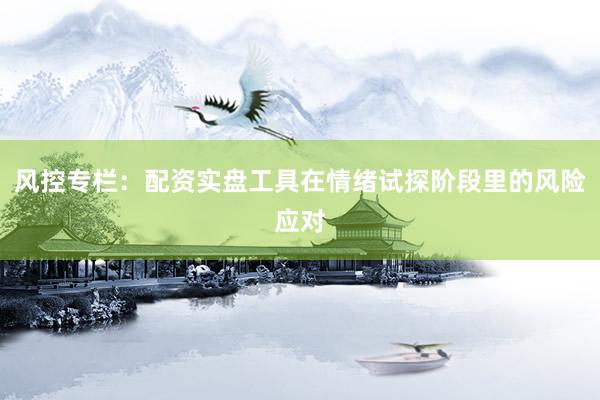 风控专栏：配资实盘工具在情绪试探阶段里的风险应对