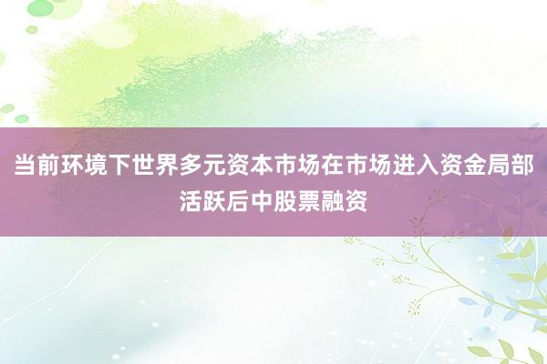 当前环境下世界多元资本市场在市场进入资金局部活跃后中股票融资