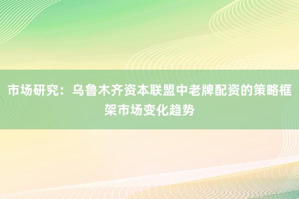 市场研究：乌鲁木齐资本联盟中老牌配资的策略框架市场变化趋势