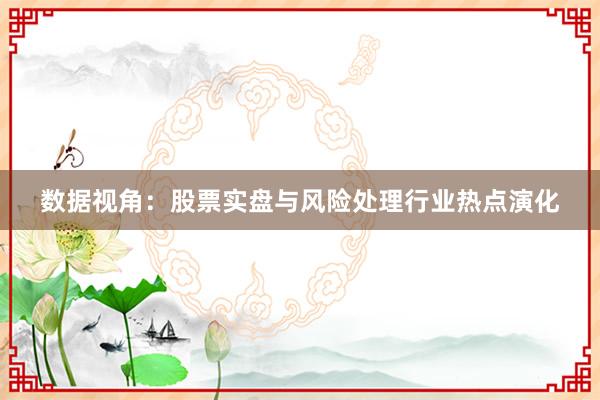 数据视角：股票实盘与风险处理行业热点演化