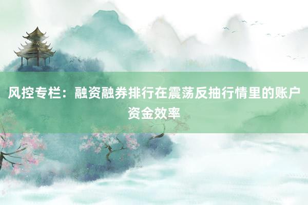 风控专栏:融资融券排行在震荡反抽行情里的账户资金效率
