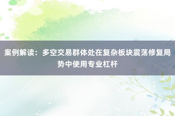 案例解读：多空交易群体处在复杂板块震荡修复局势中使用专业杠杆