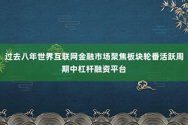 过去八年世界互联网金融市场聚焦板块轮番活跃周期中杠杆融资平台