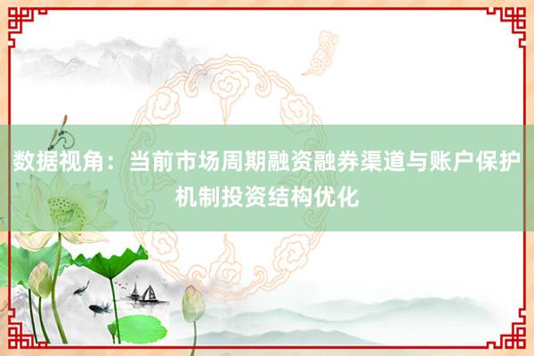 数据视角：当前市场周期融资融券渠道与账户保护机制投资结构优化