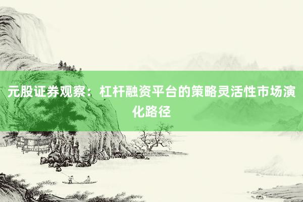 元股证券观察：杠杆融资平台的策略灵活性市场演化路径