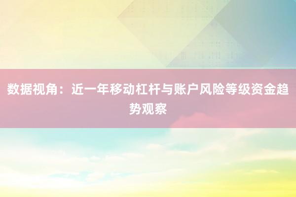 数据视角：近一年移动杠杆与账户风险等级资金趋势观察