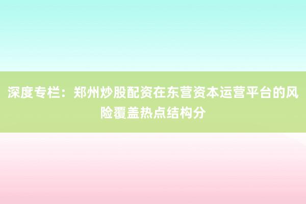 深度专栏：郑州炒股配资在东营资本运营平台的风险覆盖热点结构分