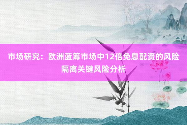 市场研究：欧洲蓝筹市场中12倍免息配资的风险隔离关键风险分析