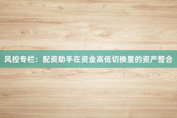 风控专栏：配资助手在资金高低切换里的资产整合