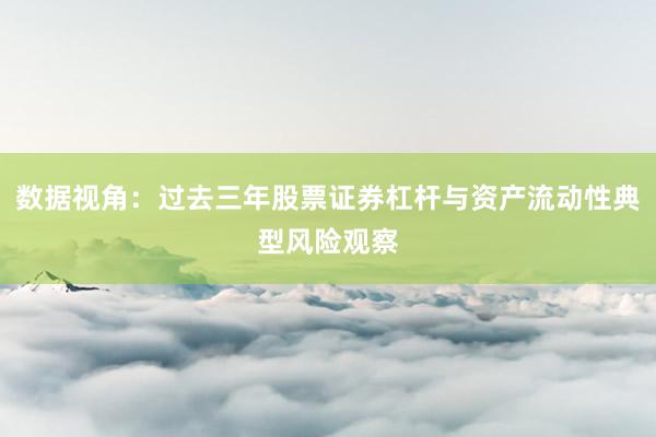 数据视角:过去三年股票证券杠杆与资产流动性典型风险观察