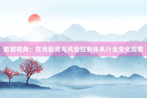 数据视角:在线配资与风险控制体系行业变化观察
