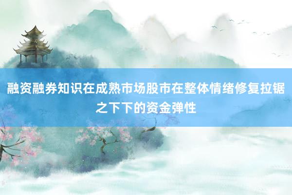融资融券知识在成熟市场股市在整体情绪修复拉锯之下下的资金弹性