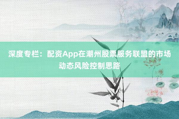 深度专栏：配资App在潮州股票服务联盟的市场动态风险控制思路