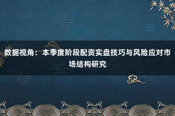 数据视角:本季度阶段配资实盘技巧与风险应对市场结构研究
