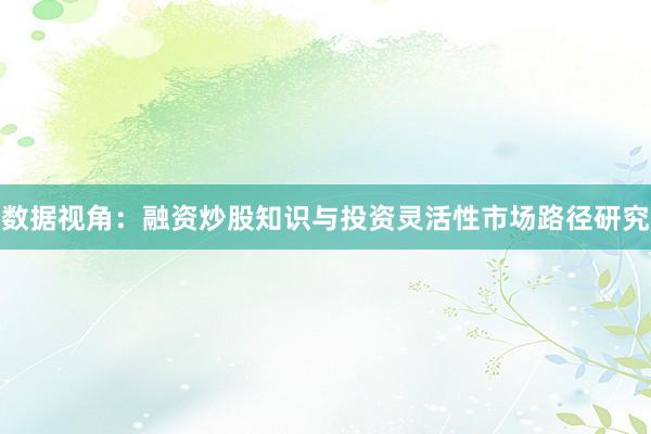 数据视角：融资炒股知识与投资灵活性市场路径研究
