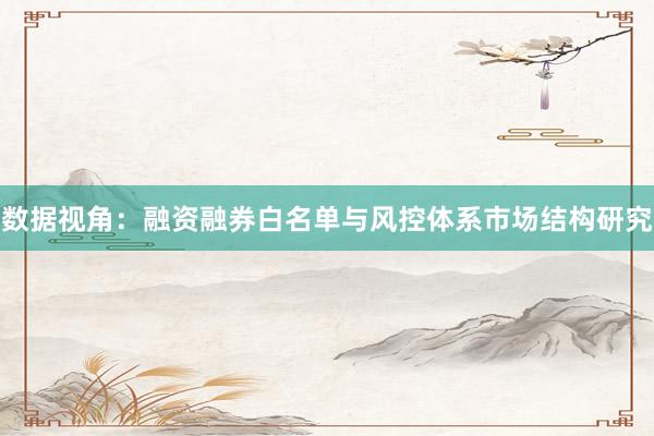 数据视角：融资融券白名单与风控体系市场结构研究