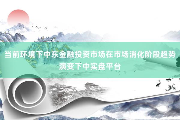 当前环境下中东金融投资市场在市场消化阶段趋势演变下中实盘平台